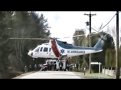 Helicopter Hits Power Lines