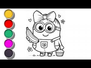 How To Draw Minion Drawing For Kids And Toddlers