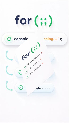 What is for(;;) in JavaScript? 🤯 Infinite Loop Explained