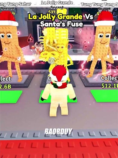 La Jolly Grande Vs Santa’s Fuse 😱 Watch To The End #stealabrainrot #roblox #baorduy #usa