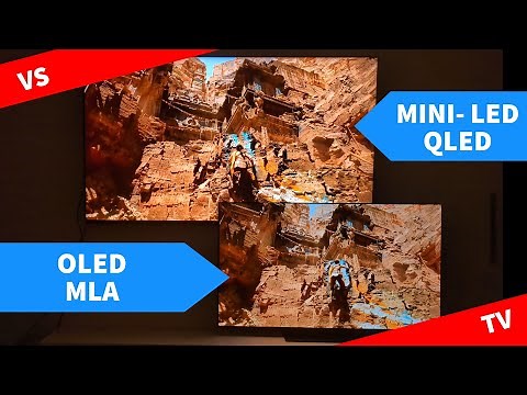 OLED vs Mini LED QLED TV - Gaming Test - Unreal Engine 5 Side-by-Side