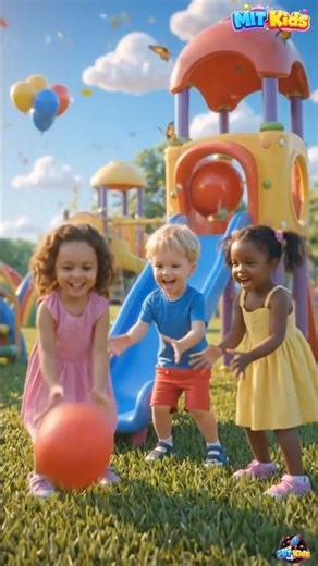 Bouncing Ball Song ⚽ | Kids Playground Rhyme | Nursery Rhymes for Kids | MIT Kids #Shorts