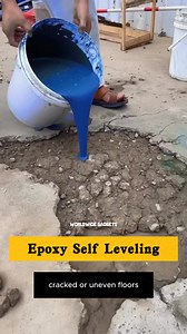 DIY Floor Makeover with Epoxy Self Leveling 🔧 #epoxyselfleveling #epoxypaint #epoxyflooring #diyusa #amazonfinds #amazonusa #viralusa #usareels #usashorts | Worldwide Gadgets