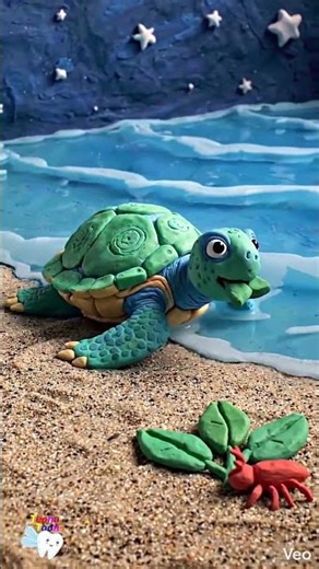 Cute Mother Turtle Clay Animation 🐢🥚 | Egg Care & Baby Hatching Story | DIY Clay Craft for Kids