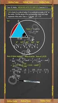 Q6 Ex 11.1 Class 10 Maths | Areas Related to Circles | NCERT Solution Explained Step by Step.