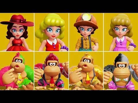 Donkey Kong Bananza - All Outfits (Pauline & DK)