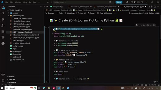 2D Histogram Plot in Python  _ Easy Matplotlib Tutorial for Beginners 🐍📊