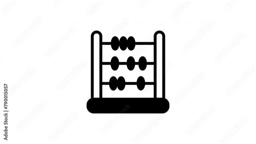 Abacus animated icon with alpha channel. Perfect for project and presentations