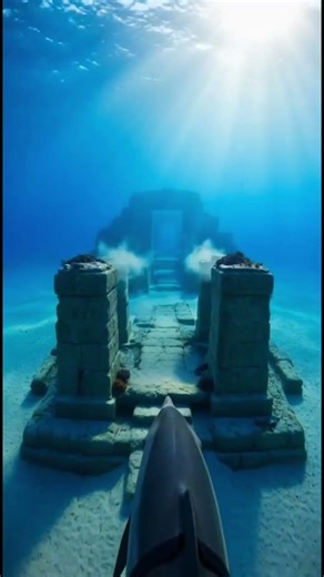 Dolphin POV Swimming Through the Bermuda Triangle — Strange Ruins on the Seafloor #OceanSecrets