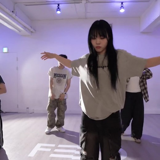 Dynamic Dance Practice Session in Minimalist Studio