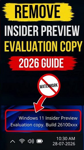 Remove Windows 11 Insider Evaluation Copy Watermark! (2026)