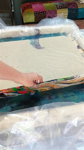 1.3K views · 219 reactions | Water Marbling cheap brown kraft paper is easy. No prepping of the paper is required. Learn how to Water Marble paper in my YouTube tutorials. Link in bio  . . . .#fblifestyle #jacquardproducts #papercrafts #seasonalcrafts #paperlove | Raynbow Crow Studios | Facebook