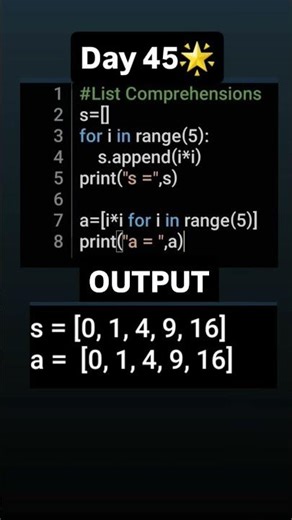 Day 45 of Python Basics#python #pythontricks #coding #programming #pythonprogramming #pythontutorial