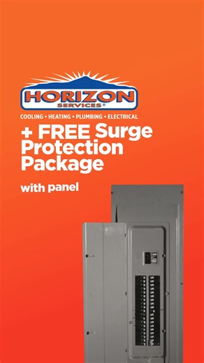 Upgrading your home’s electrical panel? Get a free estimate today, plus, a surge protection package at no additional cost with a panel installation. | Horizon Services