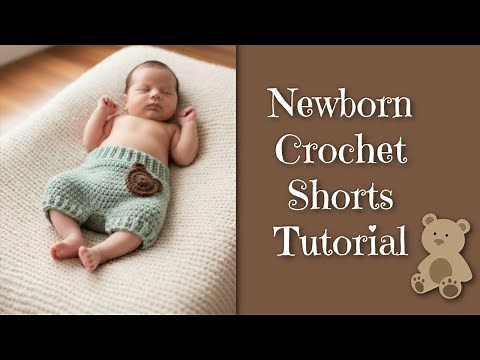 Easy Crochet Newborn Bloomers Step By Step Tutorial (SO EASY to make!) | Baby Shorts Crochet Pattern