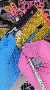 Part 4/5: Glitter Pencil Themed Pop Up Note Dispenser 🥰✨️💕 #glitter #diycrafts #craftideas #notedispenser #pencil | Maegen's Glitz and Glam