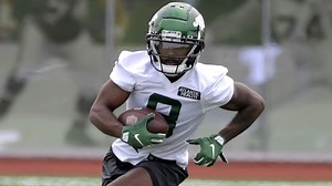 Kim Jones: Elijah Moore 'has absolutely caught my attention' so far at Jets minicamp