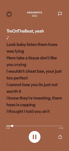 DDG Arguments Lyrics and Spotify Hits