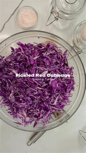 Sweet & Tangy Pickled Red Cabbage 異 This simple Japanese-style...