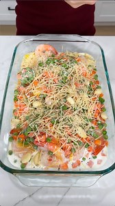 2.2M views · 6.7K reactions | Easy and yummy shrimp dinner Allie bakes shrimp in a delicious creamy sauce with veggies, and then she makes mashed potatoes to serve with them. This original video was produced by My Life, Network Media and Allie Sparks. | Life According to Us | Facebook