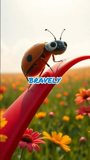 Ladybug Walks on Rainbow Colors—You Won’t Believe This! 🌈🐞 #nature #shorts