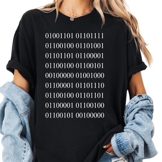 Custom Binary Code Shirt - Personalized Secret Message T-shirt for Programmers & Tech Lovers, Custom Computer Science Gift, Geeky Coder Tee - Etsy
