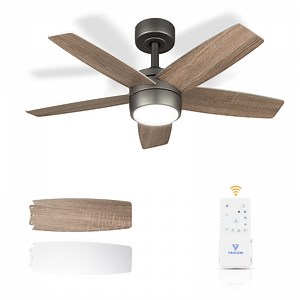 Ceiling Fan with Light Remote: 36 Inch Small Ceiling Fans for Kids Bedroom Dorm Room Small Room- Reversible Quiet DC Motor Dimmable Light with 6 Speeds(Bronze Walnut)