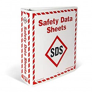 INCOM Manufacturing HazCom 2012 Safety Data Sheets (SDS) Storage Binders, A - Z Dividers, Red and White, Large, 3.0 Inch Slant D Ring, GHS1049