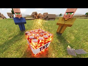Realistic Lava TNT in Minecraft RTX