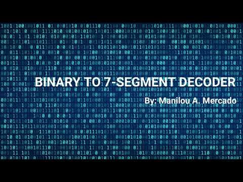 Plate #1 - Binary to 7 Segment Decoder
