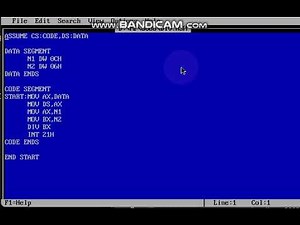 DIVISION OF 8BIT NUMBERS - 8086