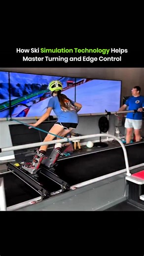 Knowledge Matrix on Instagram: "Indoor ski simulators create a precise training setup that mimics real snow slopes. Adjustable speed, angle, and resistance let athletes train under any condition. The system builds balance, coordination, and endurance through repetitive movement. Real-time sensors analyze body position and motion to correct form. Continuous sessions strengthen the legs and core while improving turning and edge control. The data-driven feedback ensures measurable progress and effi