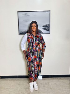 African Print Asymmetrical Shirt Dress: Authentic Fabric - Etsy