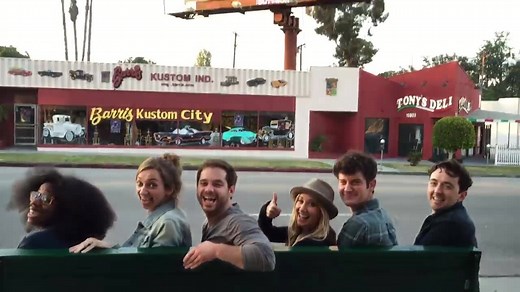 Check out the Clipped cast in front of their LA billboard. Lookin' sharp, guys! | TBS Network