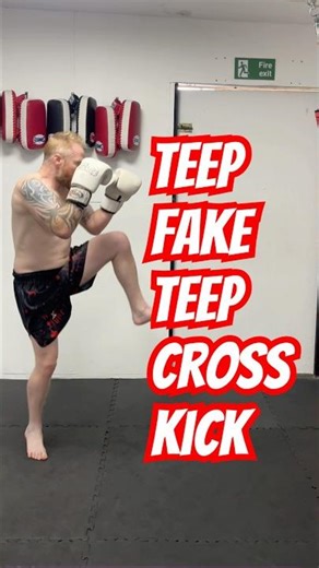 Teep, fake teep, Cross and kick combo