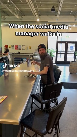 When the social media manager comes in to film content.... We run and hide 🏃‍♂️💨 Just kidding — We love content days here at Wandering Leaf Brewing! Well, Maybe except for Jake...to this day, he’s still running away. 🤣🤣 So which are you: Are you running from the camera or front and center? 🤩 #craftbeer #craftbeertok #craftbrewery #wanderingleafbrewery #twincitiesfoodie #mnfoodie #stpaulfoodie