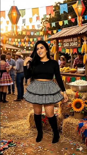 Saia de Festa Junina Caipiras Fantasia #festajunina