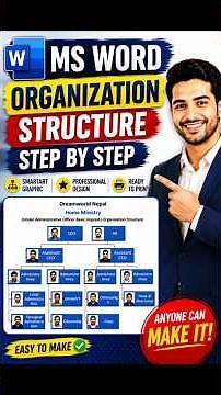 Create Organization Chart in MS Word #Shorts #Word #SmartArt