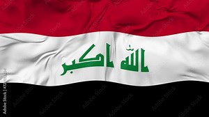 Pakistan flag waving seamless loop animation. 4K