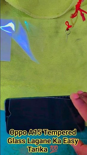 Oppo A15 Screen Guard Installation Step by Step ✨Oppo A15 Tempered Glass Bubble #mobiletips #shorts