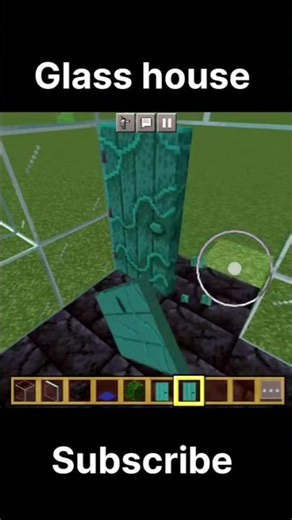 Glass house in minecraft #minecraftvid