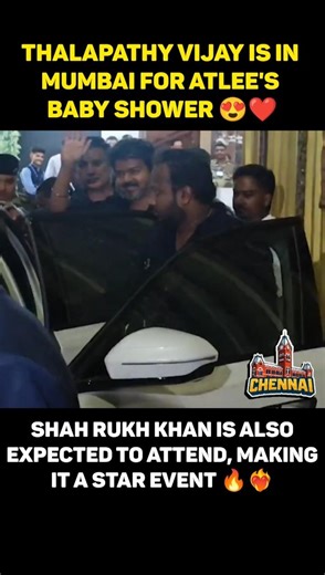 #ThalapathyVijay is in Mumbai for attending the #Atlee’s second baby shower function. 😍❤️
