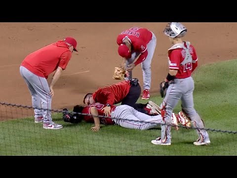 First Baseman Hits Pitcher In Back Of Head with Ball