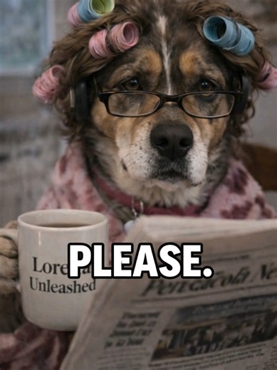 Please don’t talk to me yet. ☕🐾 Coffee is doing its best. #LorettaUnleashed #DogTok #Relatable #MorningMood #CoffeeTime