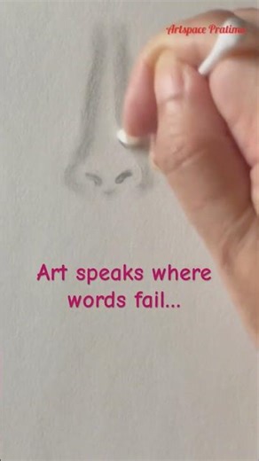 Realistic Nose Front View Sketch & Shading | Step by Step Pencil Drawing #art #sketching #portrait