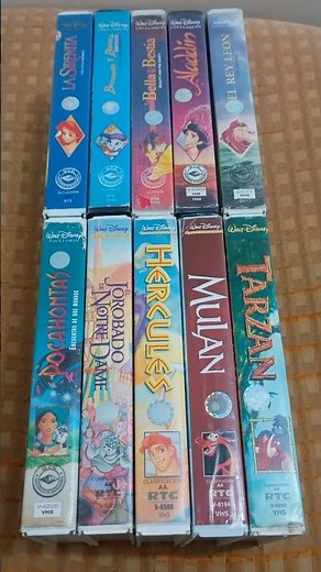 Mi colección de clásicos de Walt Disney en VHS Parte 4: Renacimiento #disney #peliculas #retro #vhs