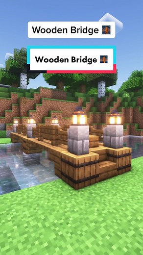 Minecraft Wooden Bridge Building Tutorial