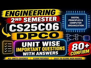 🎯 Don’t Miss These Questions! CS25C06 Digital Principles Important Questions 2026 | Engineering king