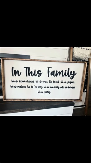 ✨ In This Family…✨ This handcrafted 3D wood framed sign is more than décor—it’s a daily reminder of what truly matters. Designed with layered lettering and a timeless farmhouse style, it’s perfect for entryways, living rooms, or above a mantle. 🤍 #inthisfamily #familysign #3dwoodsign #housewarminggift #realtorclosinggifts