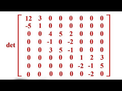 Determinant of a large matrix
